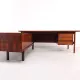 Vintage executive desk with sideboard, Arne Vodder for Sibast, 1960s