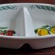 Raviers dish aperitif double porcelain The terrine Botaniche vegetable decoration