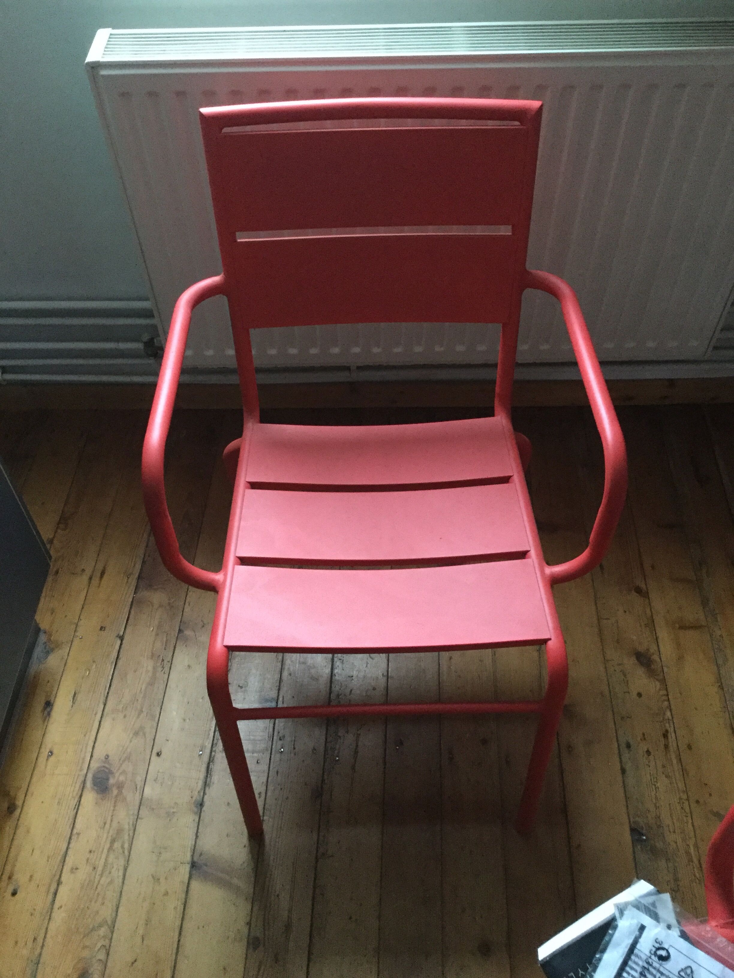 5 fauteuils de jardin en metal