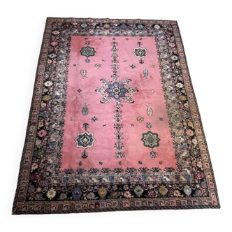 Tapis turque rose XXème XXL