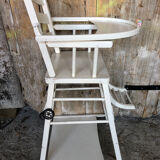 High chair bebe baumann vintage white wood