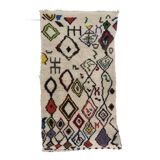 Handmade wool Berber rug 195 X 100 CM