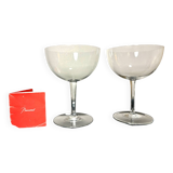Two giant champagne tasting glasses Baccarat