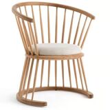 Fauteuil AMPM - Raggi bas, naturel design E. Gallina