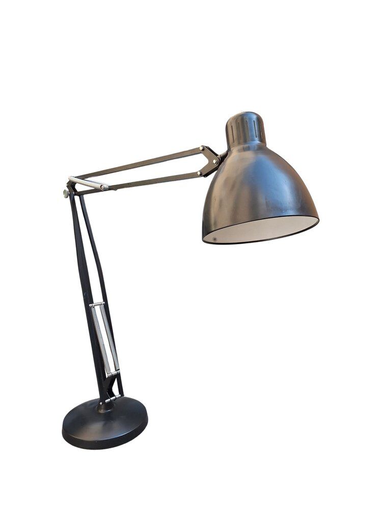 The Great JJ black floor lamp by Jac Jacobsen for Luxit Leucos, 1980s