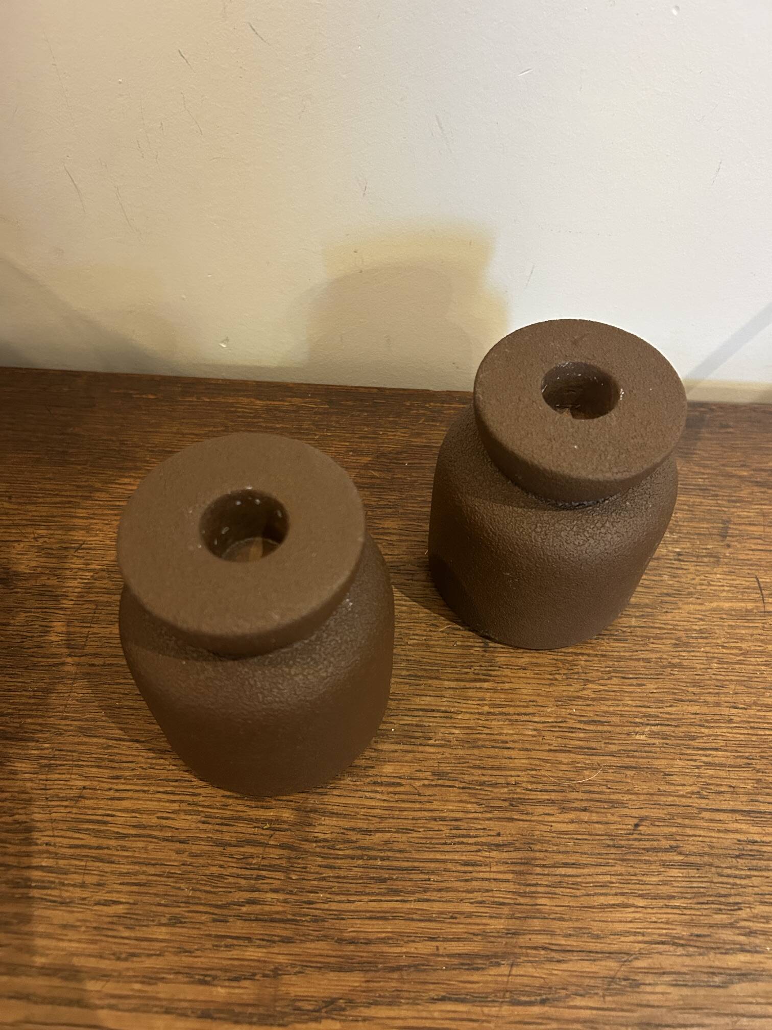 vintage brutalist candlestick holders