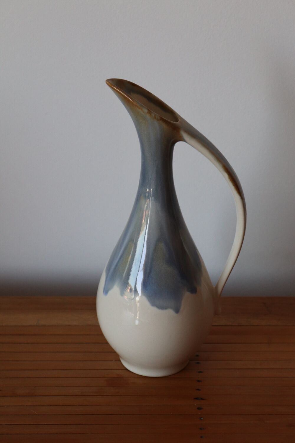 Cloud-stoneware oil pitcher