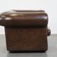 Large, Dark Cowhide Leather Chesterfield Armchair