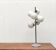Vintage space table lamp, glass and metal, 1970s