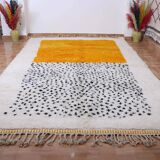 Handmade Moroccan wool rug, 250cm x 150cm, unique piece.