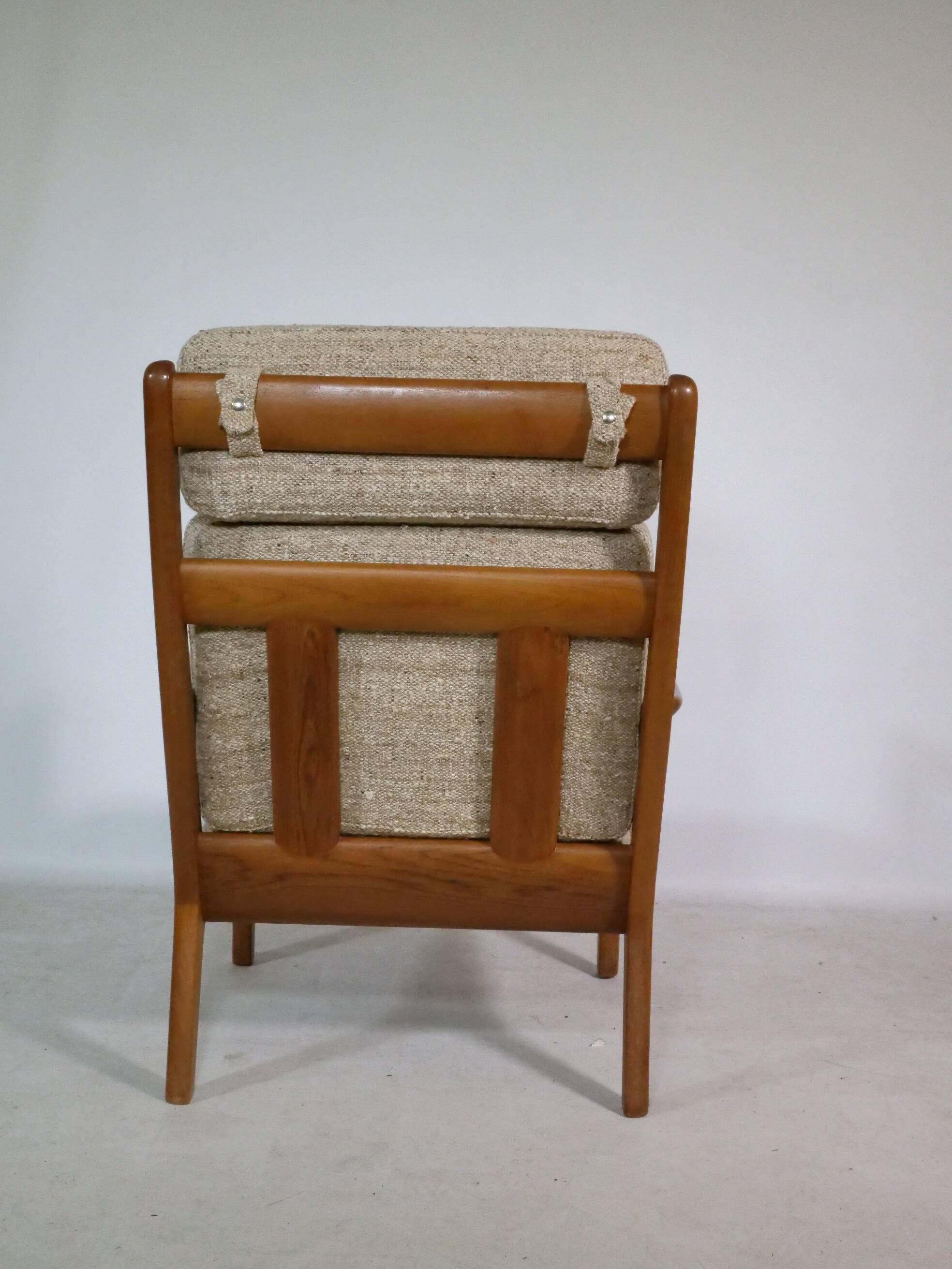 Mid-Century Teak Highback Lounge Chair by Juul Kristensen, Denmark, 1960s