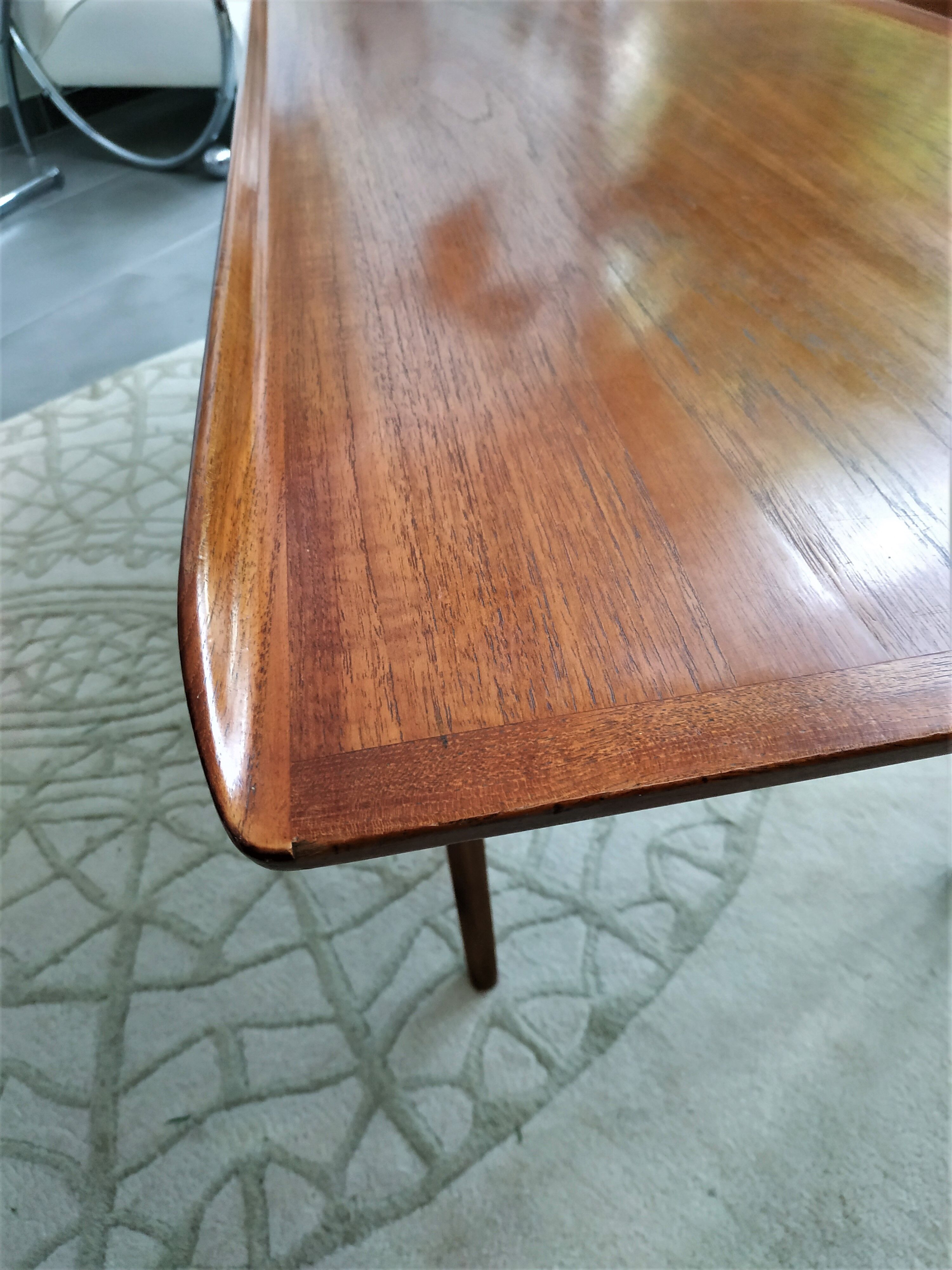 Scandinavian-style teak coffee table