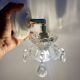 Vintage glass lampshade wall lamp with antique tassels