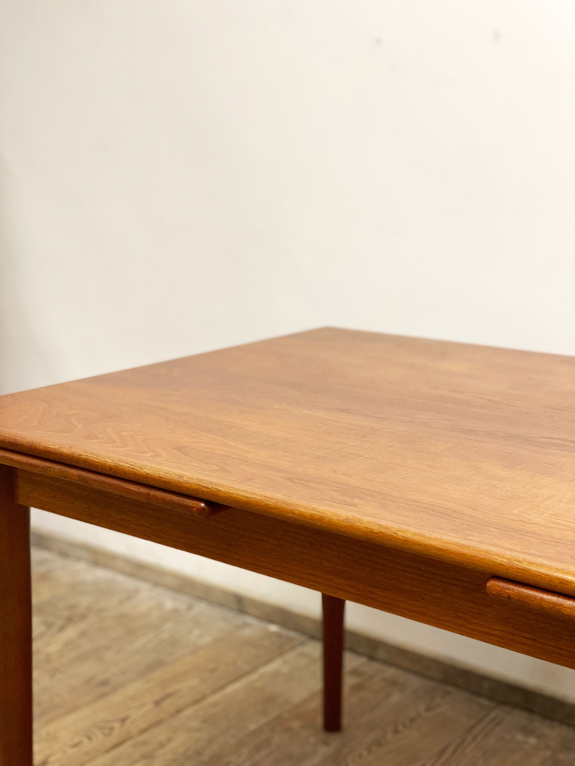 Extendable mid century teak dining table by scovby, denmark, 1950s
