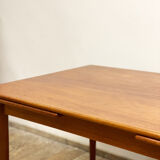 Extendable mid century teak dining table by scovby, denmark, 1950s