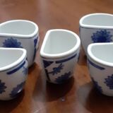 Set of 5 original earthenware tea cups