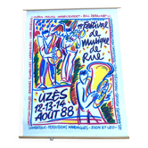 Poster 1st music and street festival in Uzès - Gard - 1988