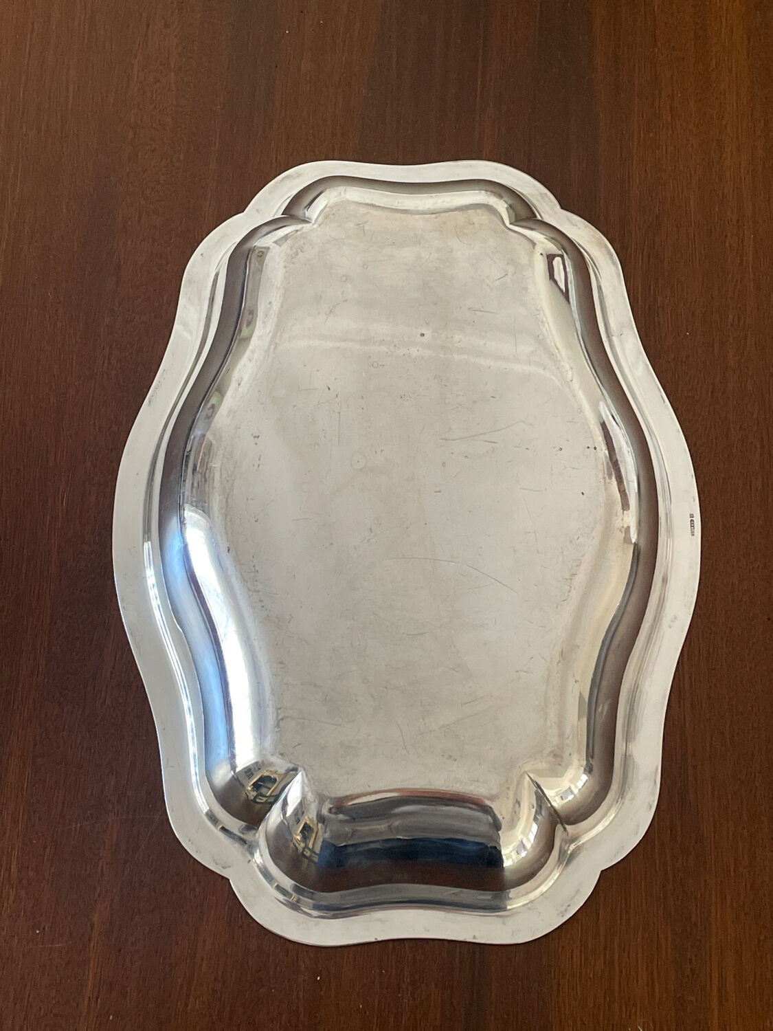 Silver metal pan