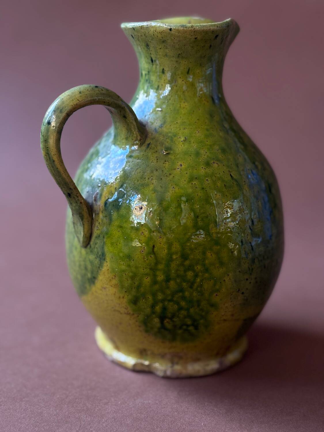 Glazed earthenware pitcher vase 1950