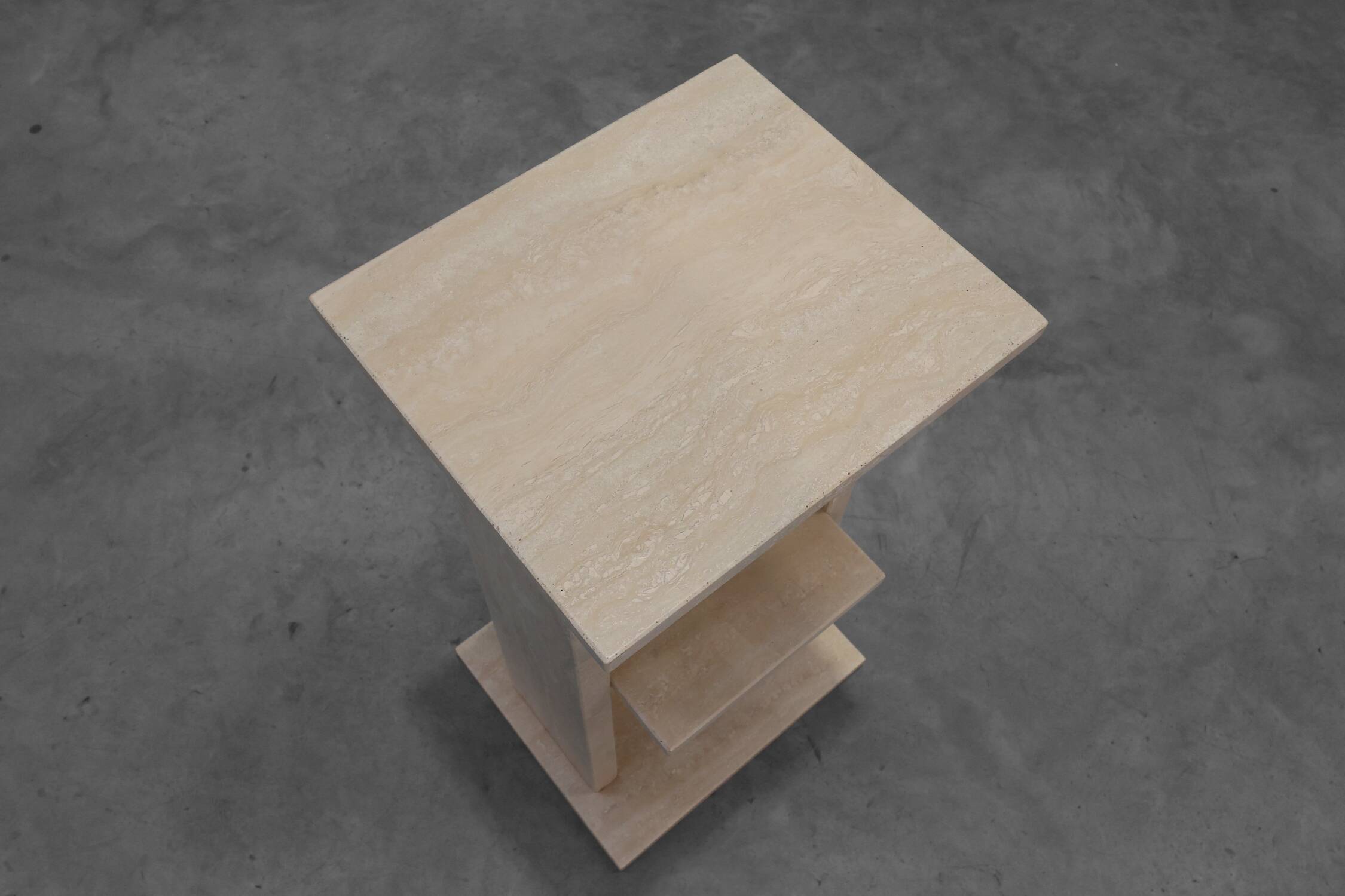 Mid-Century Travertine Console, Belgium 1980s