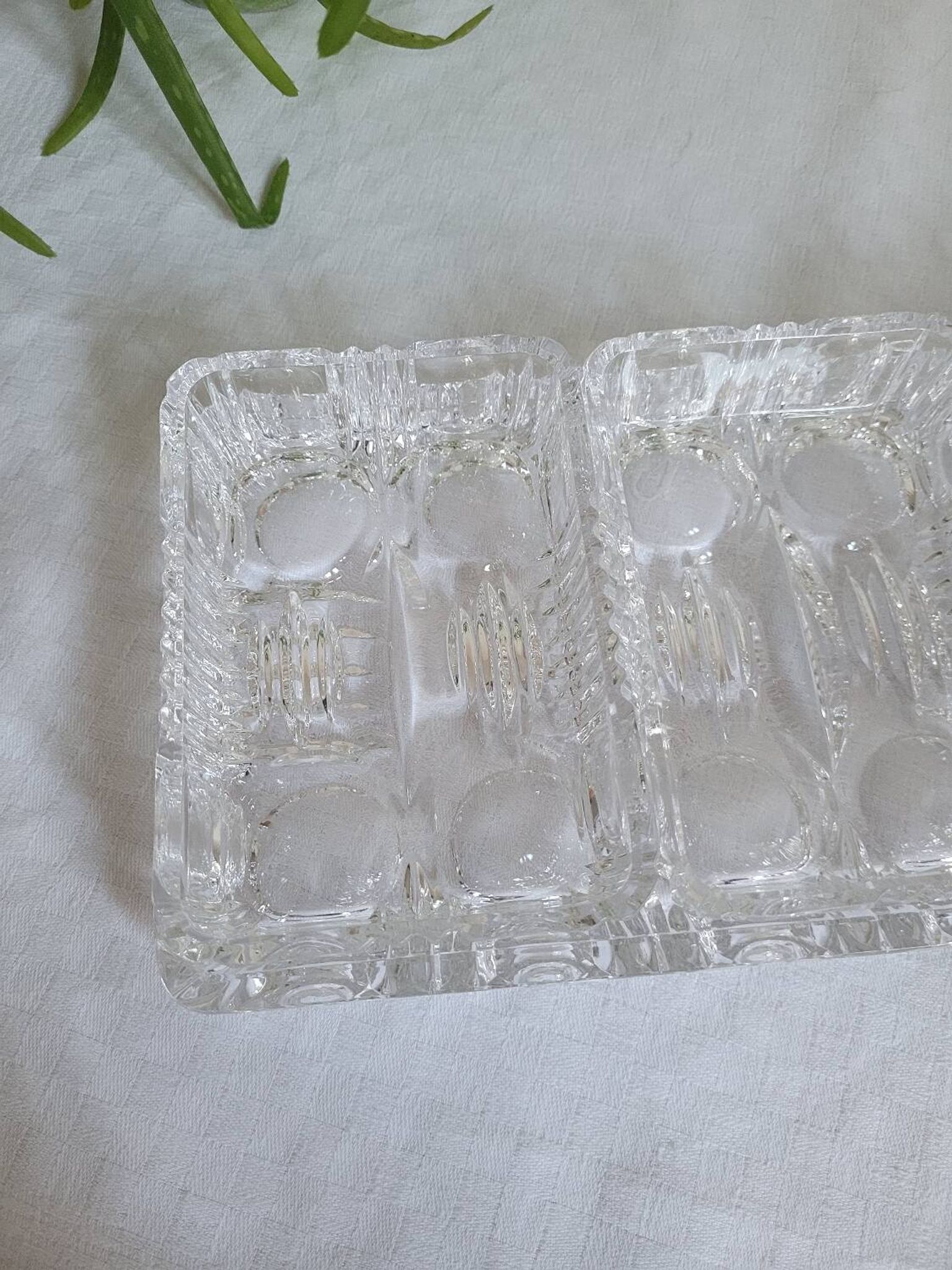 Serviteur / Plateau de service en cristal