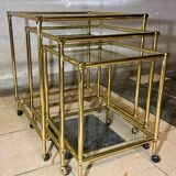 Tables gigognes italiennes en laiton