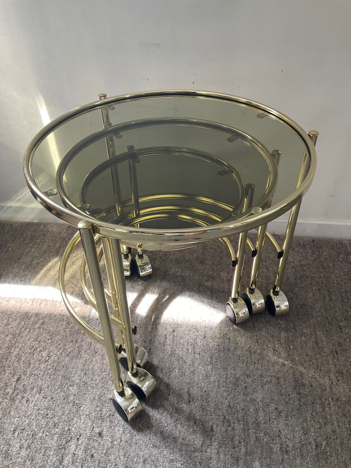 Series of 3 vintage nesting tables from the 70s-80s