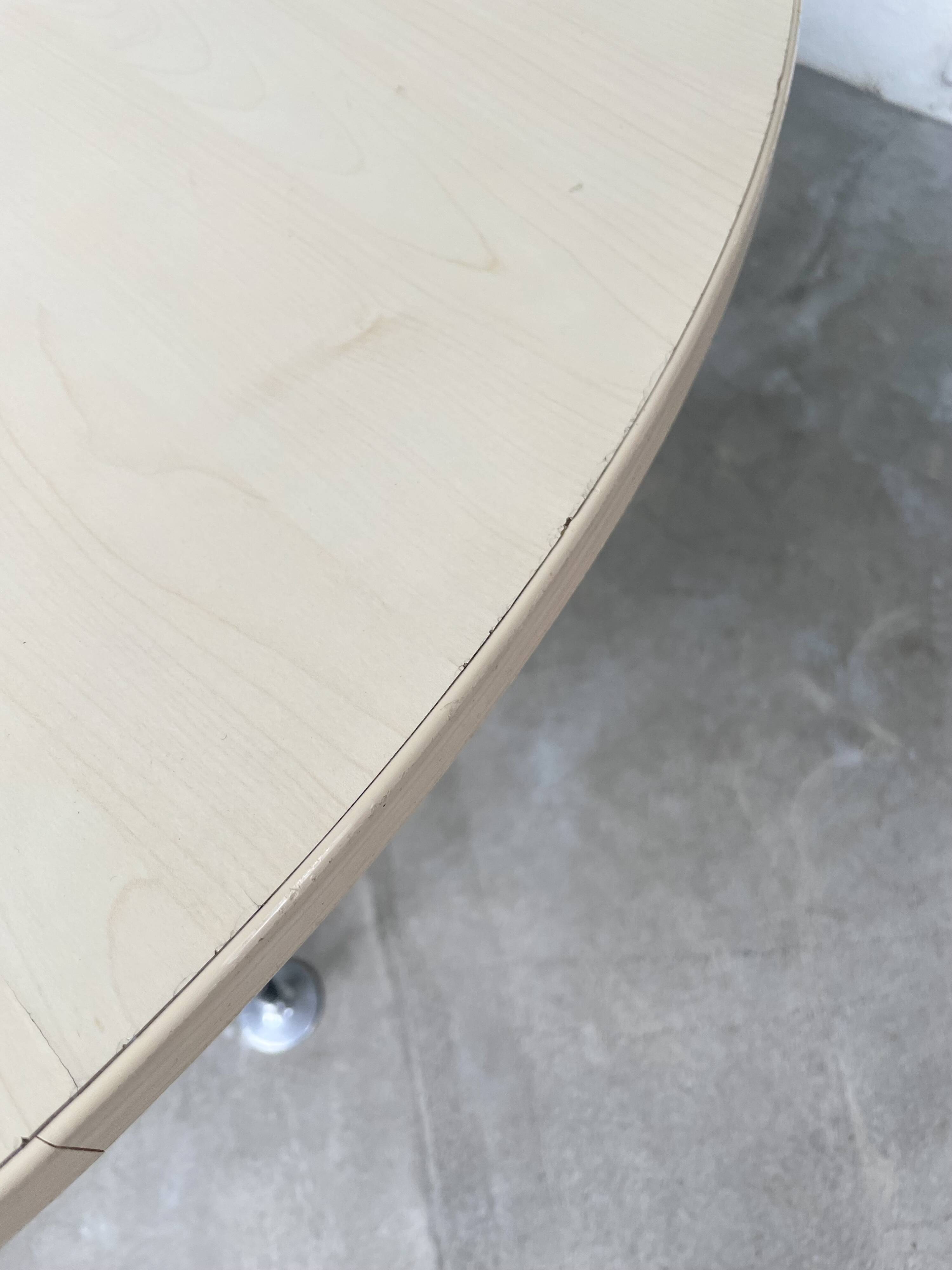 Tecno Nomos Round Table Brushed Metal