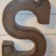 Lettre industrielle "s" en fer