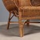 Vintage bamboo and wicker armchairs, Italy, 1950s-1960s.