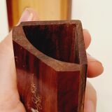 2 vintage Asian pencil pots Vietnam rosewood and mother-of-pearl inlays