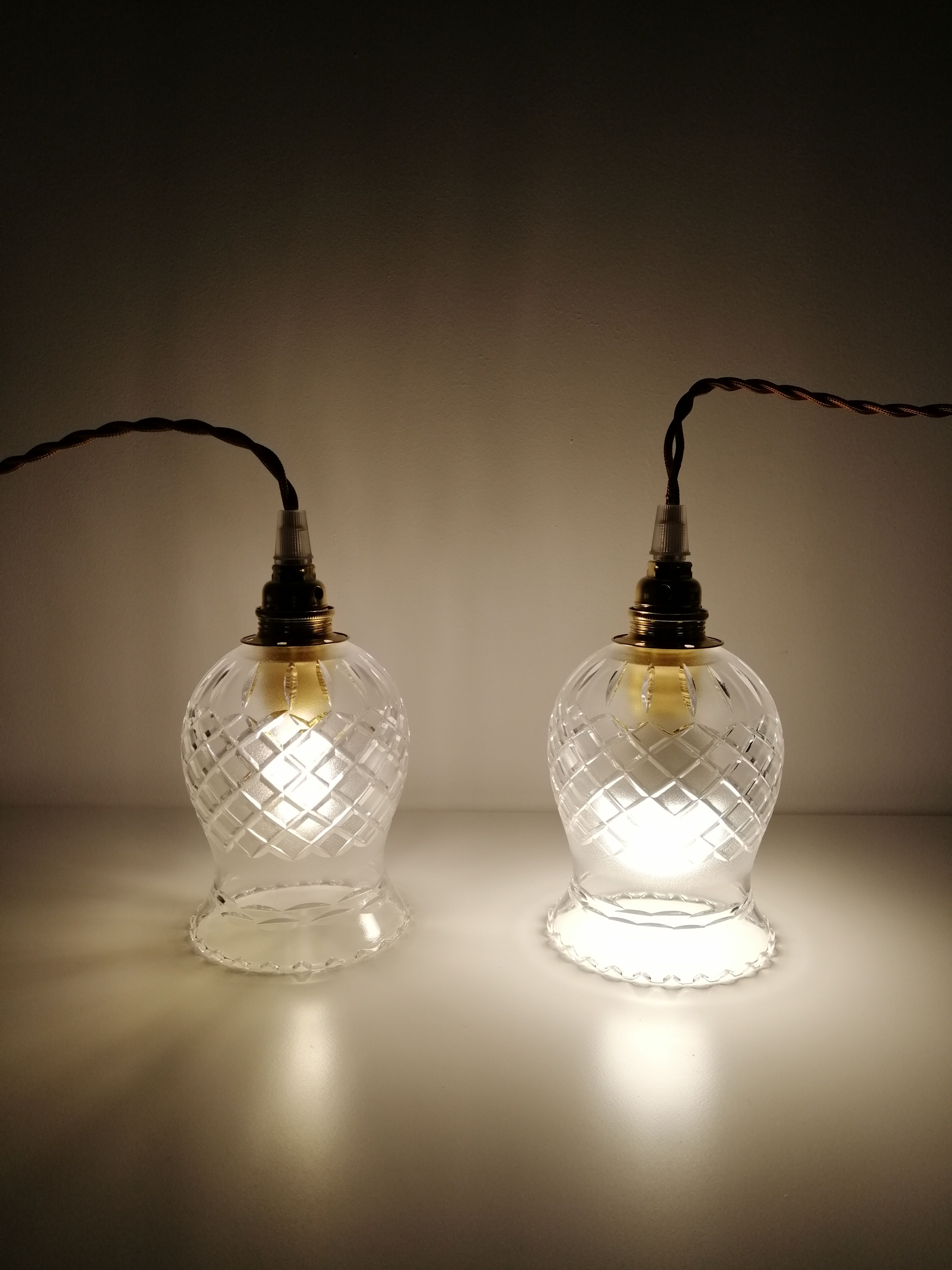 Pair of vintage hand lamps