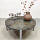 Slate round stone coffee table vintage