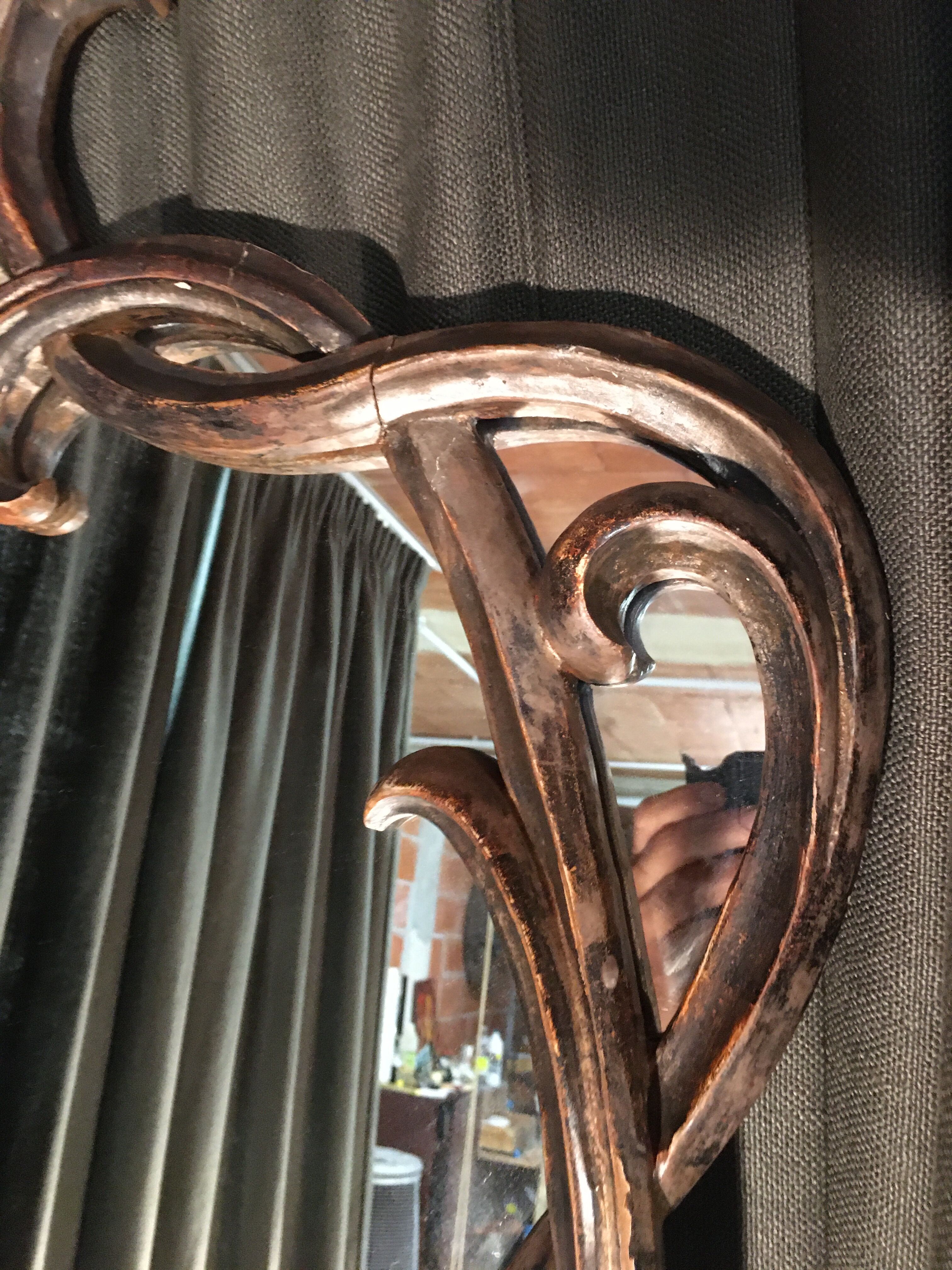 Painted wood mirror  70x100cm