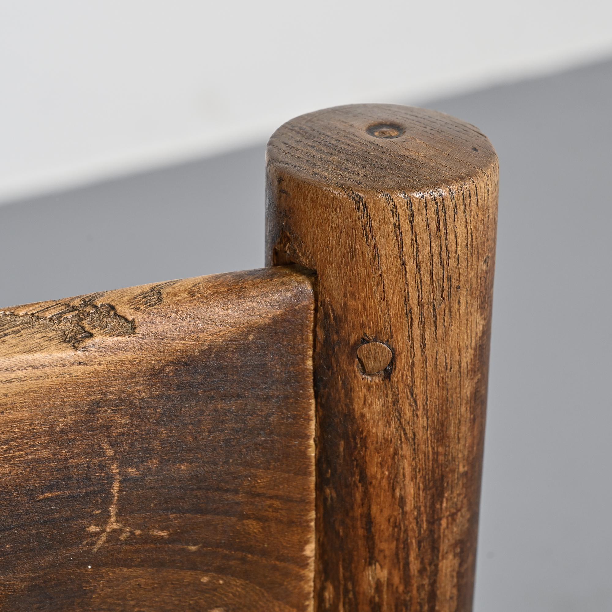Pair of Méribel chairs by Charlotte Perriand, vintage edition BCB, circa 1950.