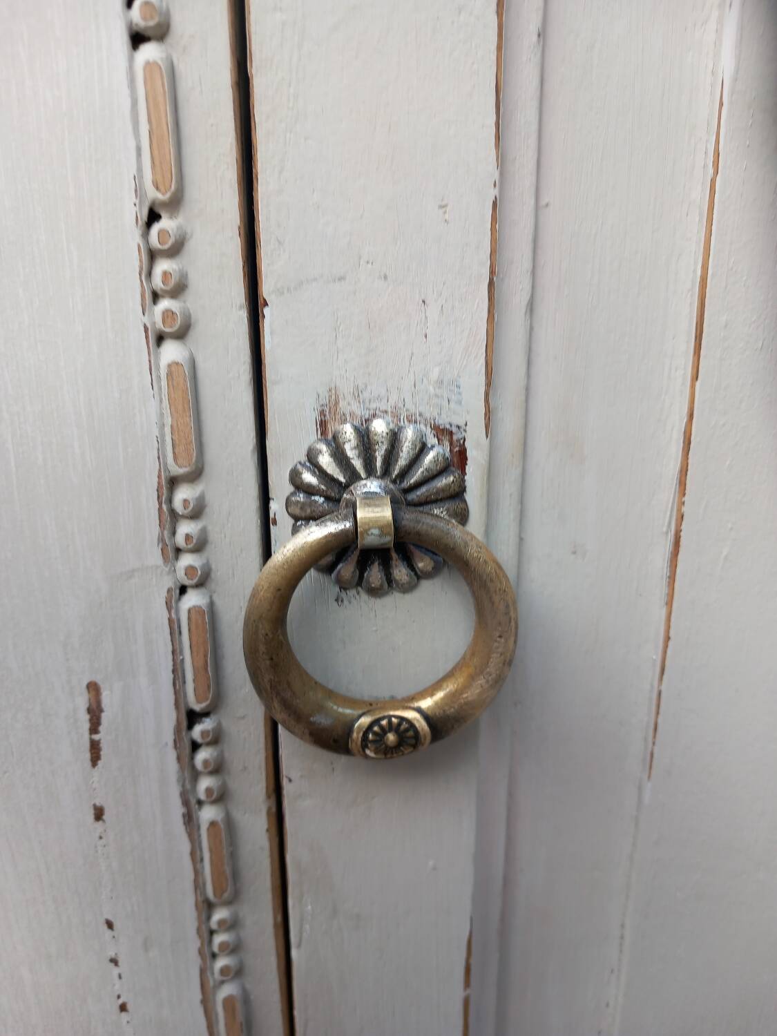 Old low sideboard in solid wood