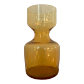 Amber glass vase