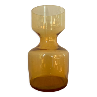 Amber glass vase