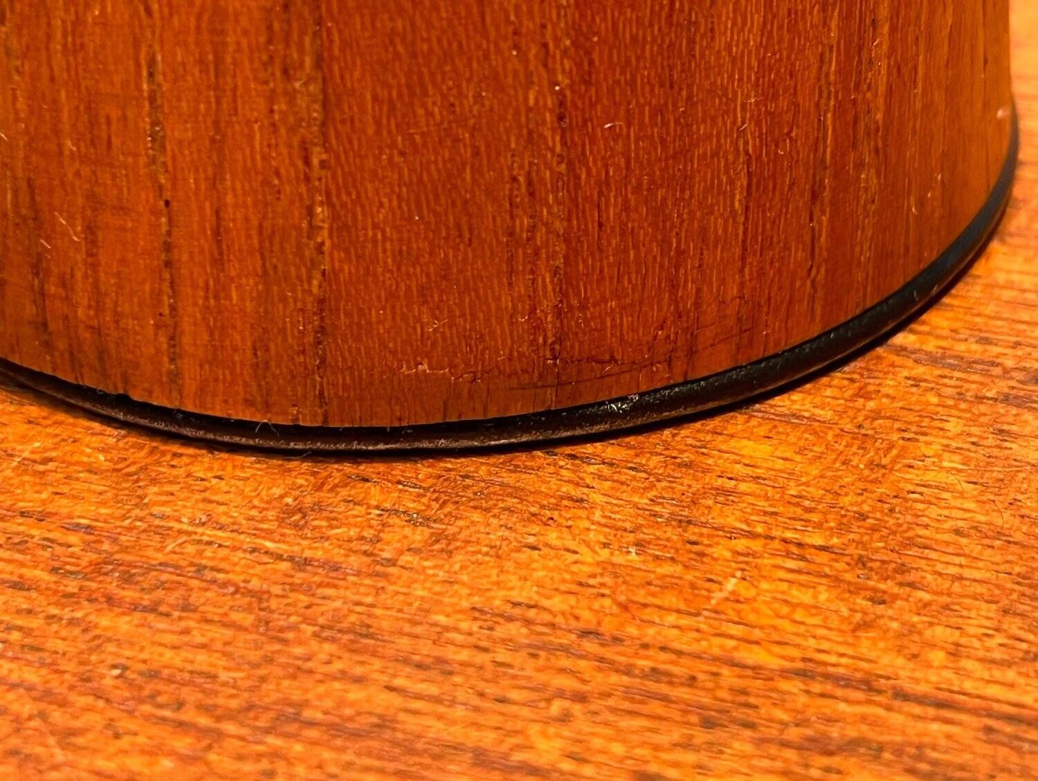 Lampe de table en teck minimaliste du milieu du siècle, années 1960