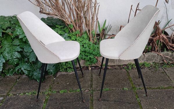 Paire de chaises tonneau 1950