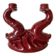 Bougeoir zoomorphe céramique rouge