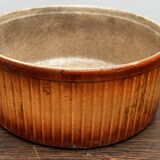 Flat Soufflé Mold in Stoneware, DUROFEU Brand, early 20th century