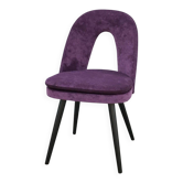 Set of 2 Mid-Century purple velvet chairs with dark stained legs by Antonín Šuman.