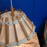 Suspension en bois et tissu, années 60
