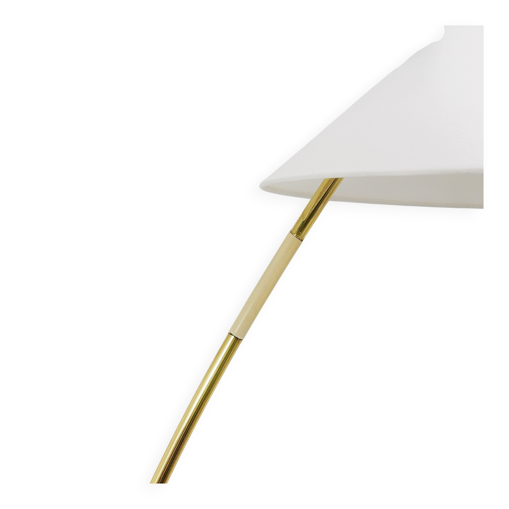 Brass floor lamp Sumatra Mid-Century Rupert Nikoll, Vienna, Austria, 1950s