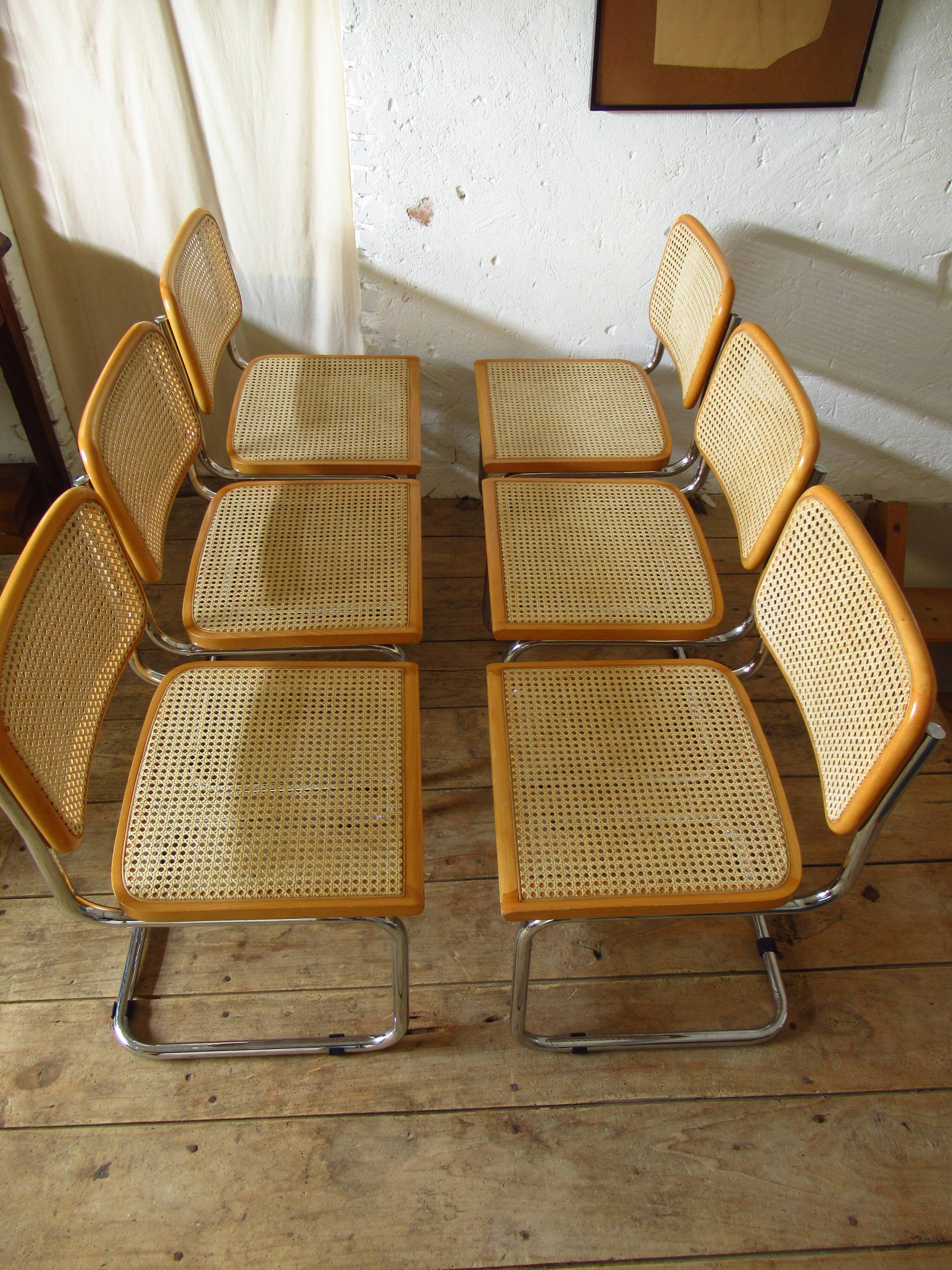 6 chairs by Marcel Breuer