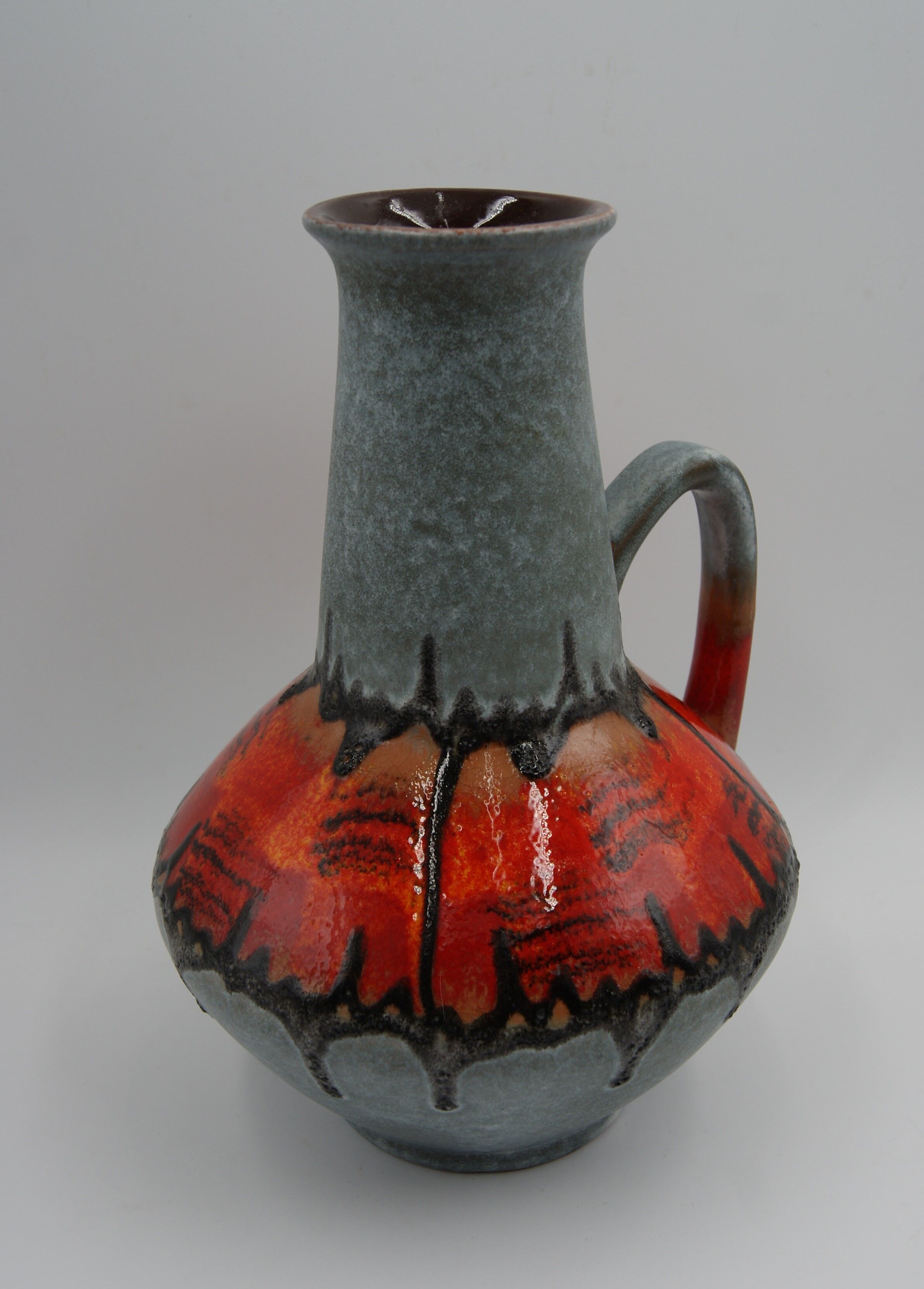 Ceramic vase Fat Lava 1 handle Carstens Germany