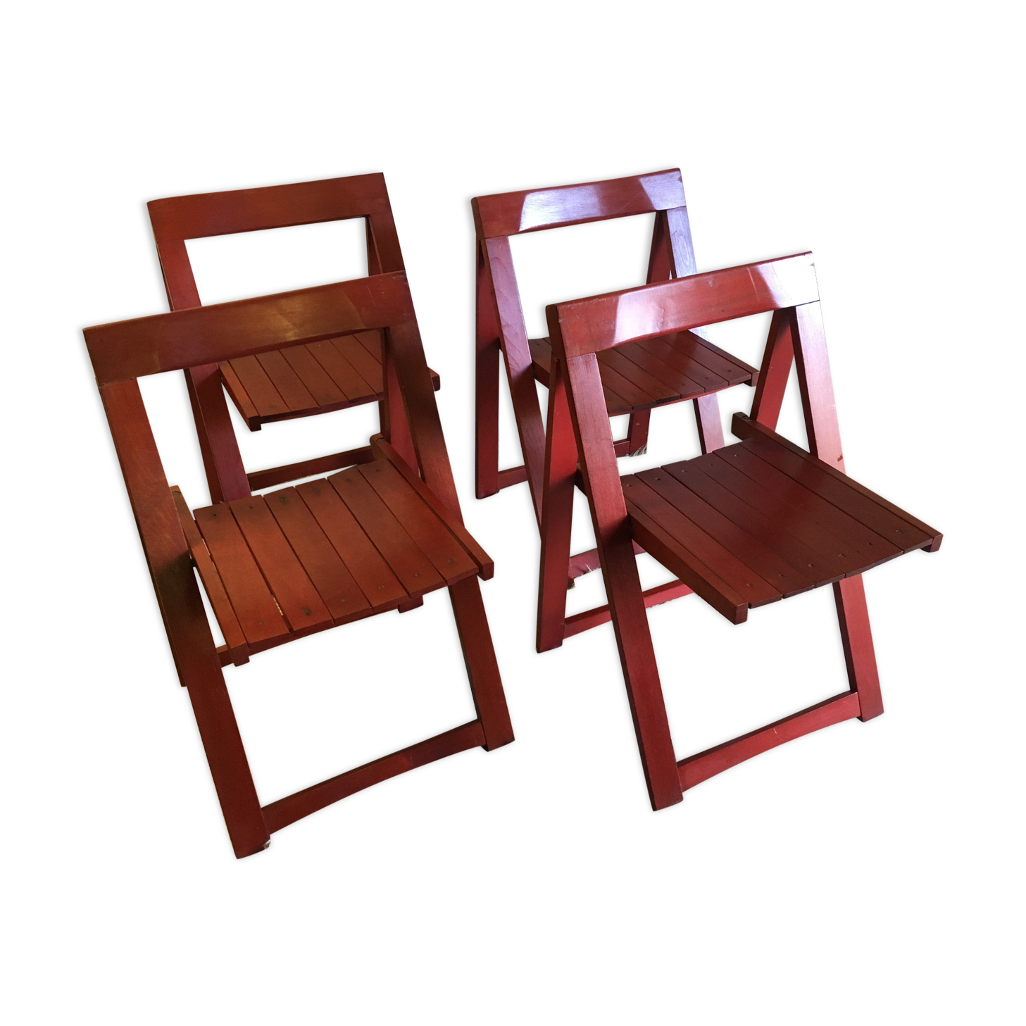 Set of 4 folding chairs 60