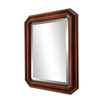 Vintage octagonal bevelled mirror from the 1960s.