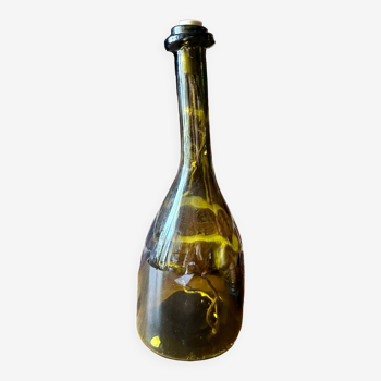 Vintage carafe misshapen glass bottle